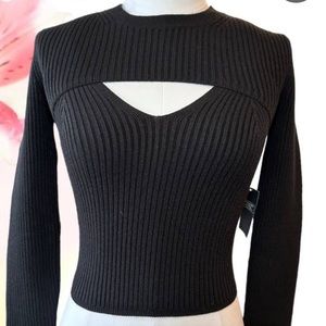 Abercrombie and Fitch Black Sweater Tank and Shrug Set, Size S